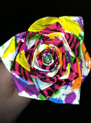 Pink&Black zebra with splatter paint..flower pen...<3